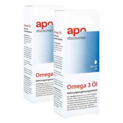 Omega 3 Öl mit Vitamin A, D und E von apodiscounter 2x200 ml von apo.com Group GmbH PZN 08102093