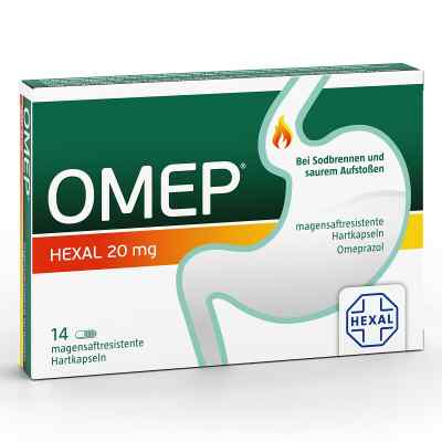 OMEP® HEXAL 20 mg magensaftresistente Hartkapseln 14 stk von Hexal AG PZN 10070208