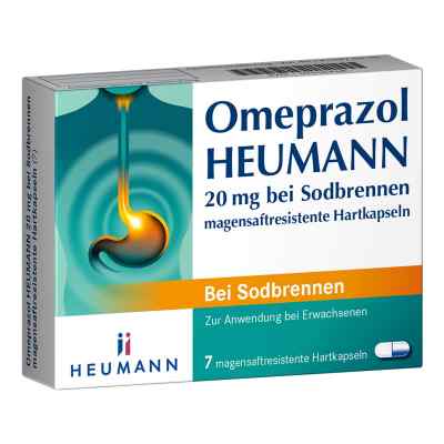 Omeprazol Heumann 20mg bei Sodbrennen 7 stk von HEUMANN PHARMA GmbH & Co. Generi PZN 07516468