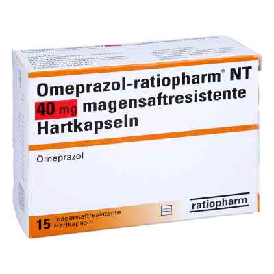 Omeprazol-ratiopharm Nt 40 mg magensaftresistente Hartkapsel 15 stk von ratiopharm GmbH PZN 02559906