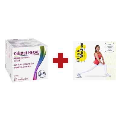Orlistat HEXAL 60mg 3X84 Stk + Fit in 6 Wochen Trainingsvideos 1 stk von PZN 08101676