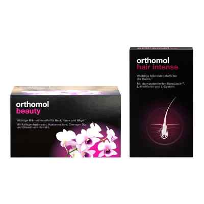 Orthomol Beauty Trinkfläschchen + Orthomol Hair Intense Kapseln 1 Set von Orthomol pharmazeutische PZN 08107196