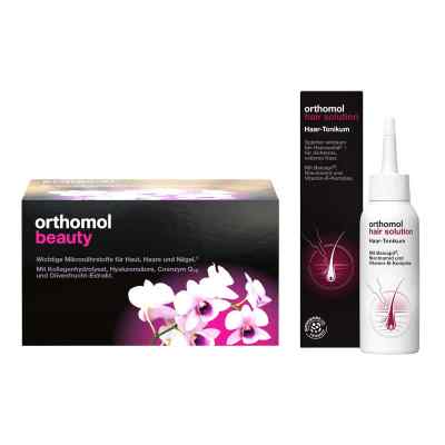 Orthomol Beauty Trinkfläschchen+Orthomol Hair Solution Tonikum 1 Set von Orthomol pharmazeutische PZN 08107197