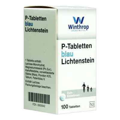 P Tabletten blau 8 mm Teilk. 100 stk von Zentiva Pharma GmbH PZN 03935642