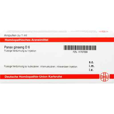 Panax Ginseng D6 Ampullen 8X1 ml von DHU-Arzneimittel GmbH & Co. KG PZN 11707599