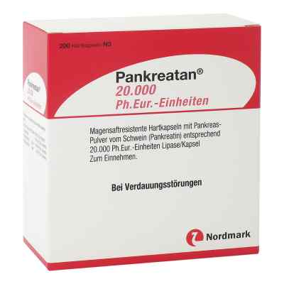 Pankreatan 20.000 Ph.eur.-einheiten msr.Hartkaps. 200 stk von NORDMARK Pharma GmbH PZN 15427431