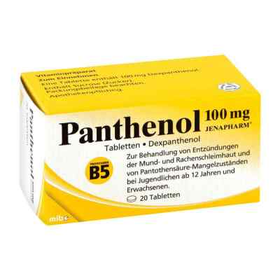 Panthenol 100 mg Jenapharm Tabletten 20 stk von MIBE GmbH Arzneimittel PZN 04020790