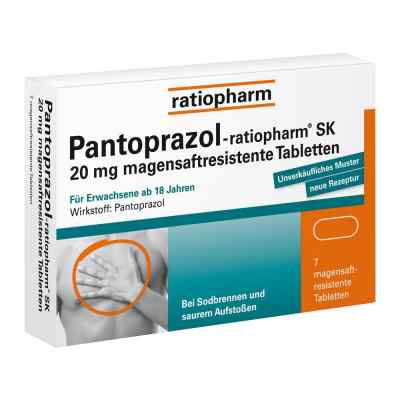 Pantoprazol-ratiopharm® SK 20 mg bei Sodbrennen  7 stk von ratiopharm GmbH PZN 05520833