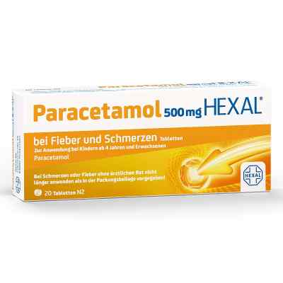 Paracetamol 500 mg HEXAL® bei Fieber und Schmerzen 20 stk von Hexal AG PZN 03485558