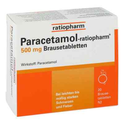 Paracetamol ratiopharm 500mg Brausetabletten 20 stk von ratiopharm GmbH PZN 08704083