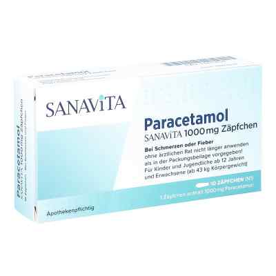Paracetamol Sanavita 1000 mg Zäpfchen 10 stk von SANAVITA Pharmaceuticals GmbH PZN 14416419