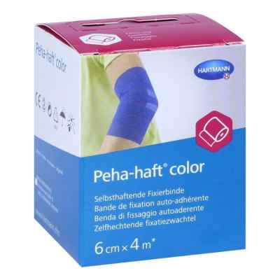 Peha-haft Color Fixierbinde latexf.6 cmx4 m blau