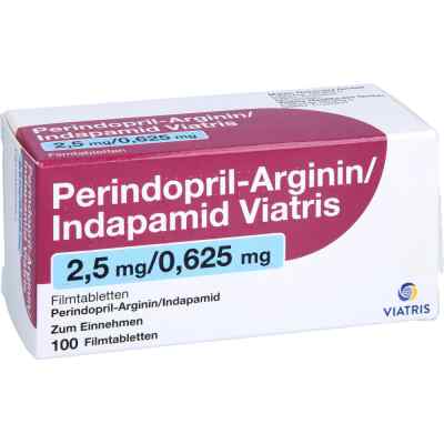 Perindopril-arginin/indapam.viat.2,5mg/0,625mg Fta 100 stk von Viatris Healthcare GmbH PZN 18364754