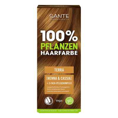Pflanzenhaarfarbe mit 3-fach Pflegekomplex terra 04