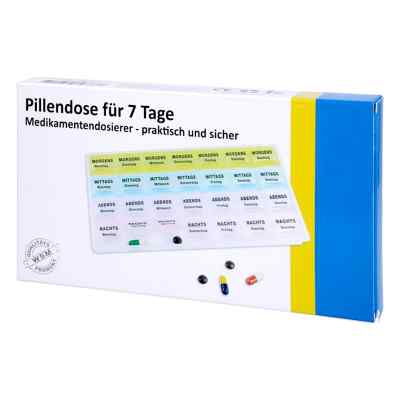 Pillendose 7 Tage+4 Fächer je Tag Kunststoff 1 stk von Megadent Deflogrip Gerhard Reeg GmbH PZN 01596354