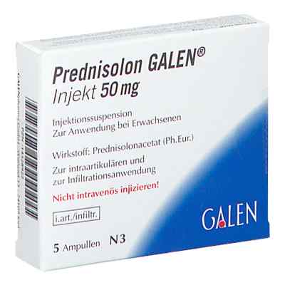 Prednisolon Galen Injekt 50 mg Injektionssusp. 5 stk von GALENpharma GmbH PZN 14328922