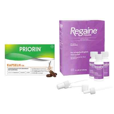 Priorin Kapseln bei Haarausfall + Regaine Frauen Lösung mit 2% M