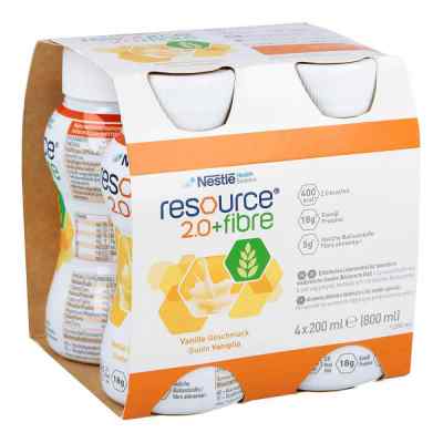 Resource 2.0+fibre Vanille 4X200 ml von Nestle Health Science (Deutschla PZN 01743849