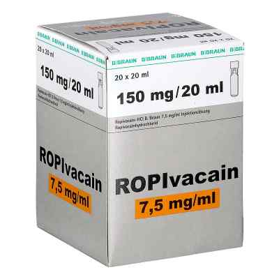 Ropivacain B.braun 7,5 mg/ml Injektionslösung 20X20 ml von B. Braun Melsungen AG PZN 08812714