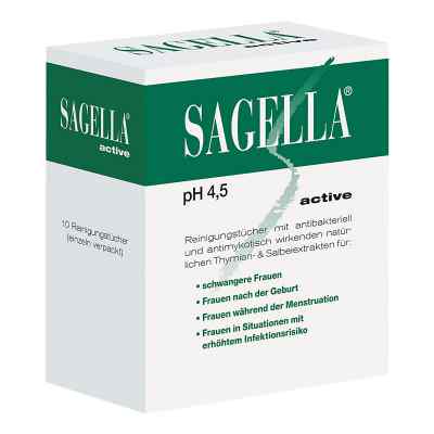 Sagella active Reinigungstücher 10 stk von Mylan Healthcare GmbH PZN 10123620