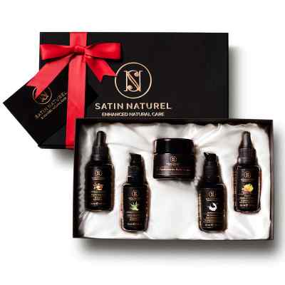 Satin Naturel Bio Anti-aging Geschenkset Frauen 5X30 ml von Sylphar NV PZN 18120242