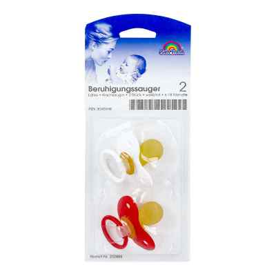 Sauger Kirsche Latex Größe 2 6-18 Monat € weiss/rot 2 stk von Büttner-Frank GmbH PZN 03045948
