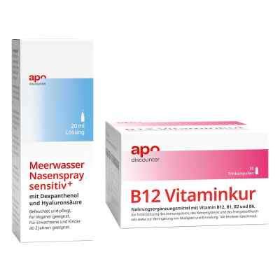 Schmuddelwetter Sparset - befeuchtendes Nasenspray + Vitamin B12 1 Pck von apo.com Group GmbH PZN 08102232