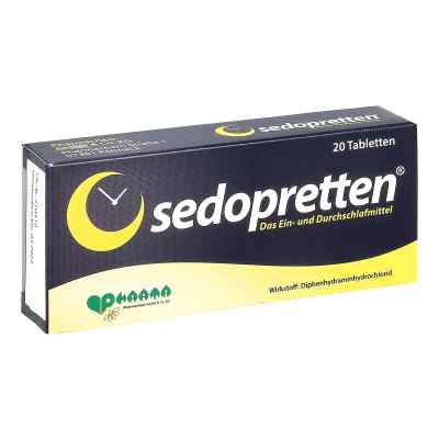 Sedopretten 50 mg Tabletten 20 stk von Pharmachem GmbH & Co. KG PZN 16245175