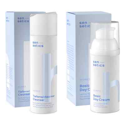 Sensetics Hydrate Tagescreme und Cleanser 2 Pck von PZN 08101896