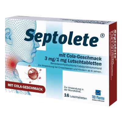 Septolete mit Cola-Geschmack 3mg/1mg Lutschtabletten