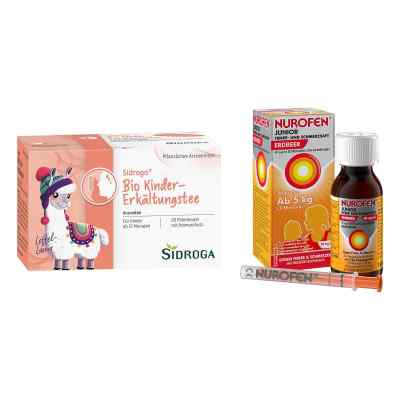 Sidroga Bio Kinder-Erkältungstee + Nurofen Junior Fieber- & Schm