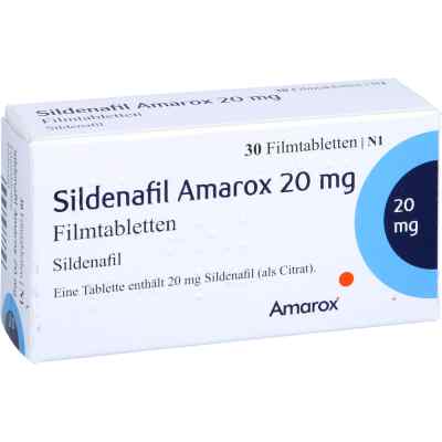 Sildenafil Amarox 20 Mg Filmtabletten 30 stk von AMAROX PHARMA GmbH PZN 16804798