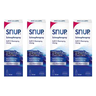 SNUP Schnupfenspray 0,05% Nasenspray für Kinder 4er Pack