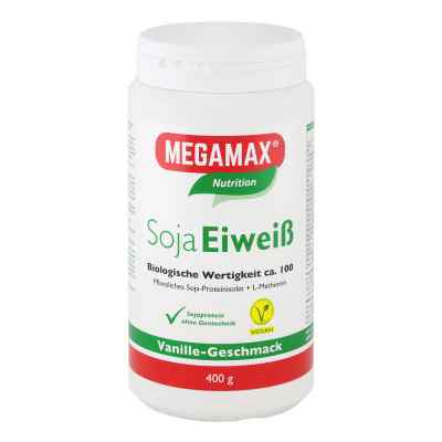 Soja Eiweiss 80+methionin Vanille Pulver 400 g von Megamax B.V. PZN 01445282