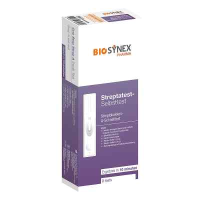 Streptatest Streptokokken A Schnelltest Rachen 2 stk von MedGoNET GmbH PZN 20349897