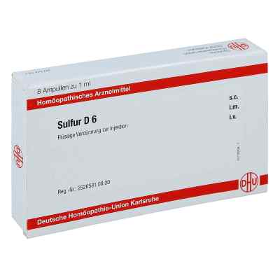 Sulfur D6 Ampullen 8X1 ml von DHU-Arzneimittel GmbH & Co. KG PZN 11708535
