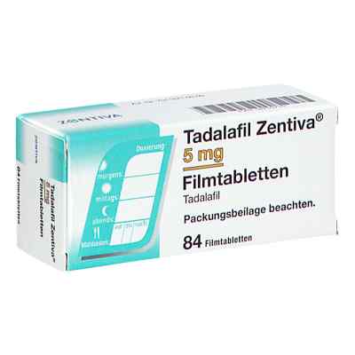 Tadalafil Zentiva 5 Mg Filmtabletten 84 stk von Zentiva Pharma GmbH PZN 18755733