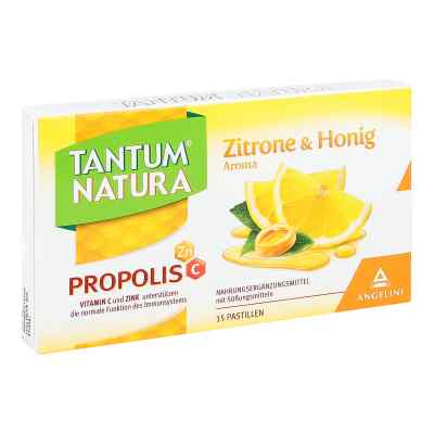 Tantum Natura Propolis mit Zitrone & Honig Aroma 15 stk von DOMACO SWITZERLAND PZN 13965816
