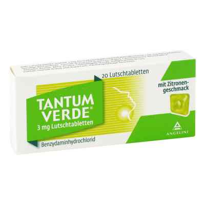 Tantum Verde 3 mg mit Zitronengeschmack Lutschtab. 20 stk von Angelini Pharma Deutschland GmbH PZN 03335540