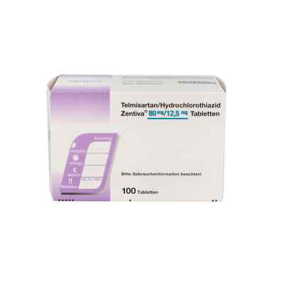 Telmisartan/hct Zentiva 80 mg/12,5 mg Tabletten 100 stk von Zentiva Pharma GmbH PZN 10715421