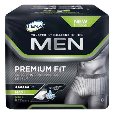 Tena Men Level 4 Premium Fit Protective Underwear Größe L 4X10 stk von Essity Germany GmbH PZN 12575119