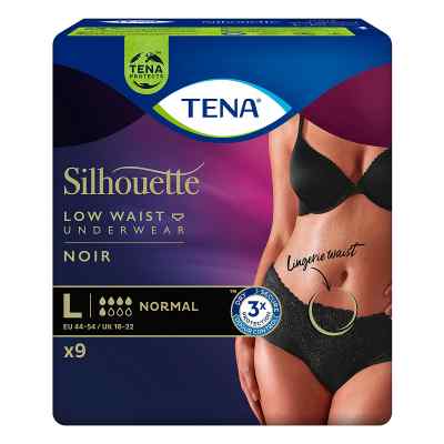 Tena Silhouette Normal 1xunterw.hüfthoch L noir 6X9 stk von Essity Germany GmbH PZN 15236412