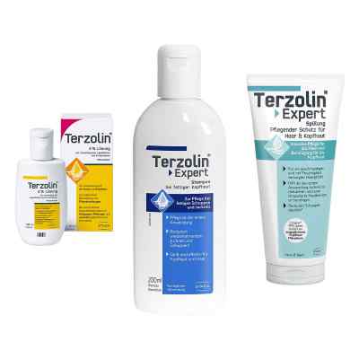 Terzolin 2% Lösung + Expert Shampoo fettige Kopfhaut + Spülung
