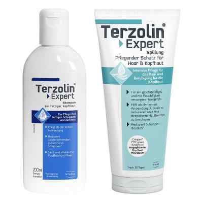 Terzolin Expert Shampoo bei fettiger Kopfhaut + Spülung