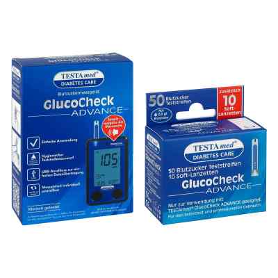 Testamed Glucocheck Advance Star.kit & Advance Teststreifen