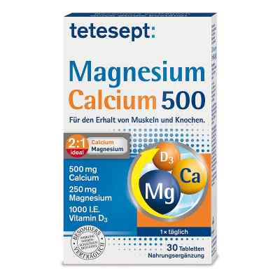 Tetesept Magnesium+calcium 500 Tabletten 30 stk von Merz Consumer Care GmbH PZN 15581729