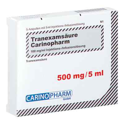 Tranexamsäure Carinopharm 100 mg/ml iniecto /inf.-l. 5X5 ml von Carinopharm GmbH PZN 16533804