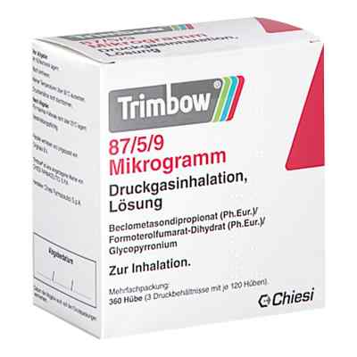 Trimbow 87 Μg/5 Μg/9 Μg 120 Hub Druckgasinhalation 3 stk von Originalis B.V. PZN 19251012