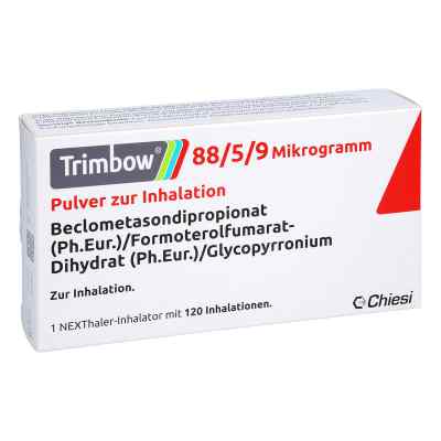 Trimbow 88/5/9 Μg 120ed Plv.z.inhalation Nexthaler 1 stk von Chiesi GmbH PZN 17255402