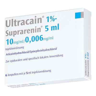 Ultracain 1% Suprarenin 5ml Ampullen 6X5 ml von Septodont GmbH PZN 07007465